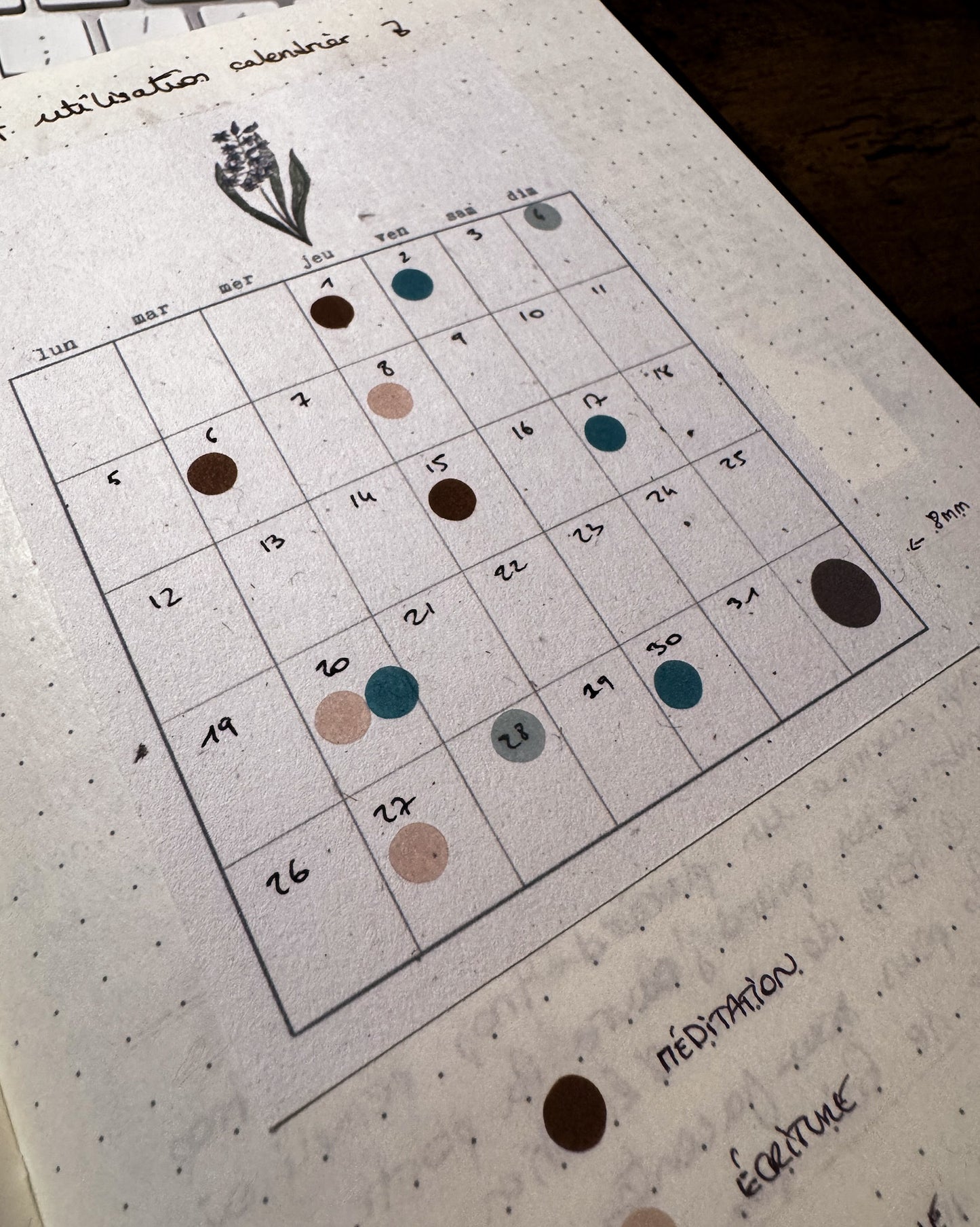 Tons doux - Cercles 5mm