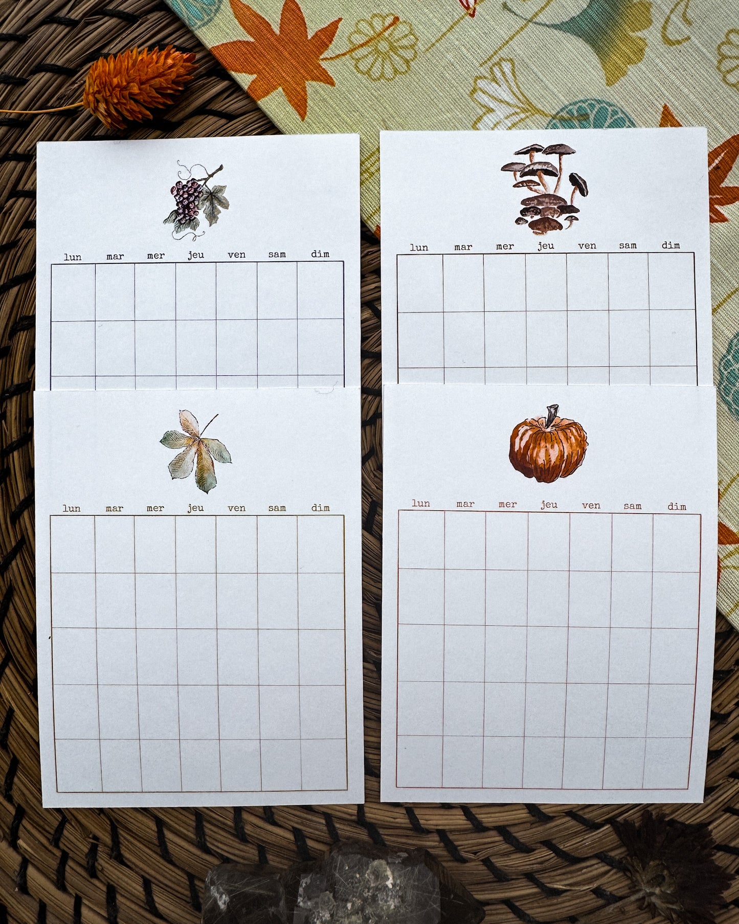 Trésors d'automne - assortiment calendrier