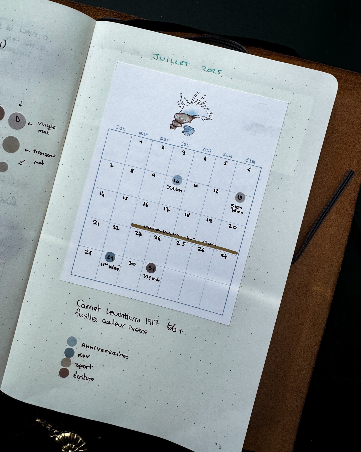 Ambiances estivales - assortiment calendrier