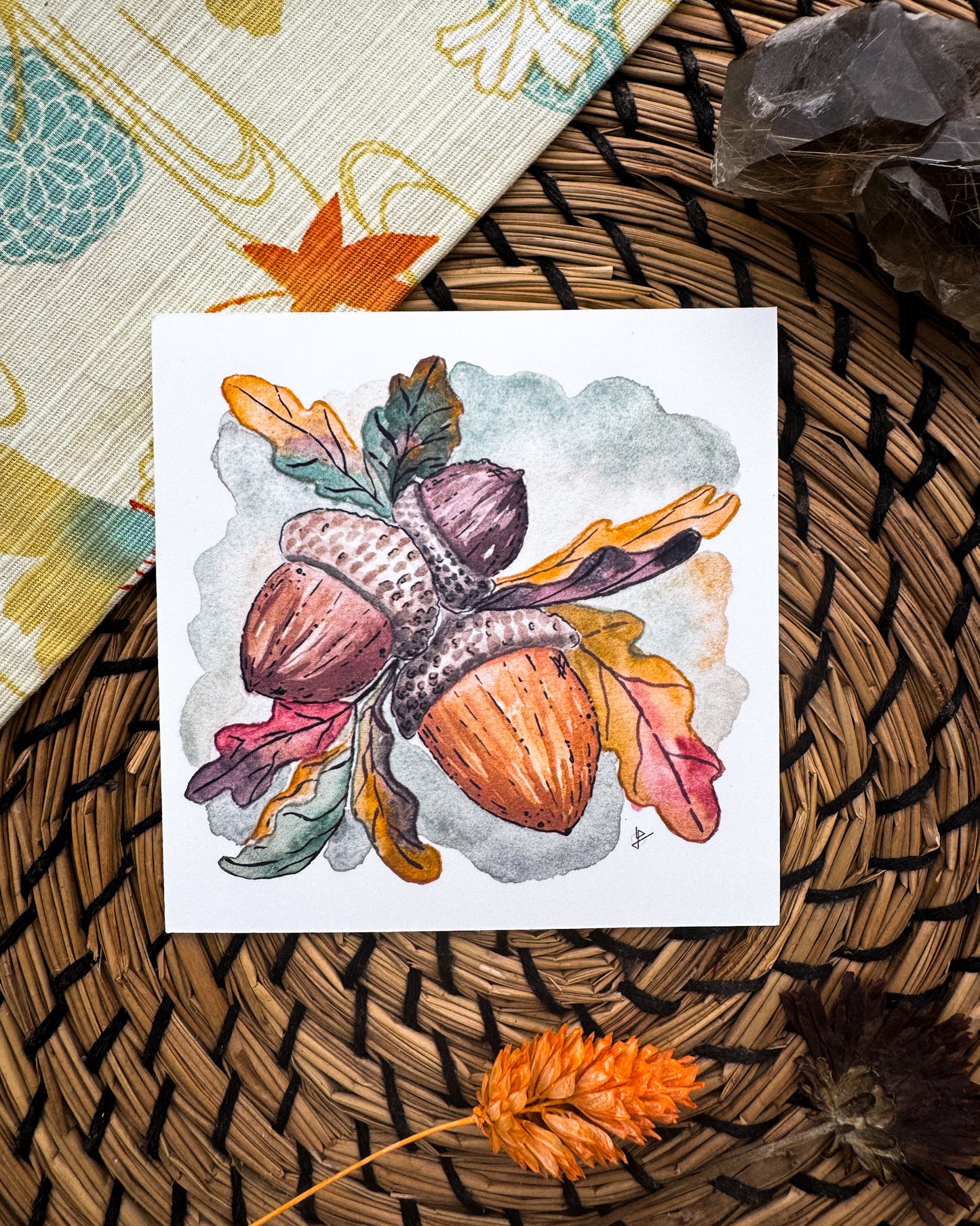 Trésors d'automne - mini-cartes carrées