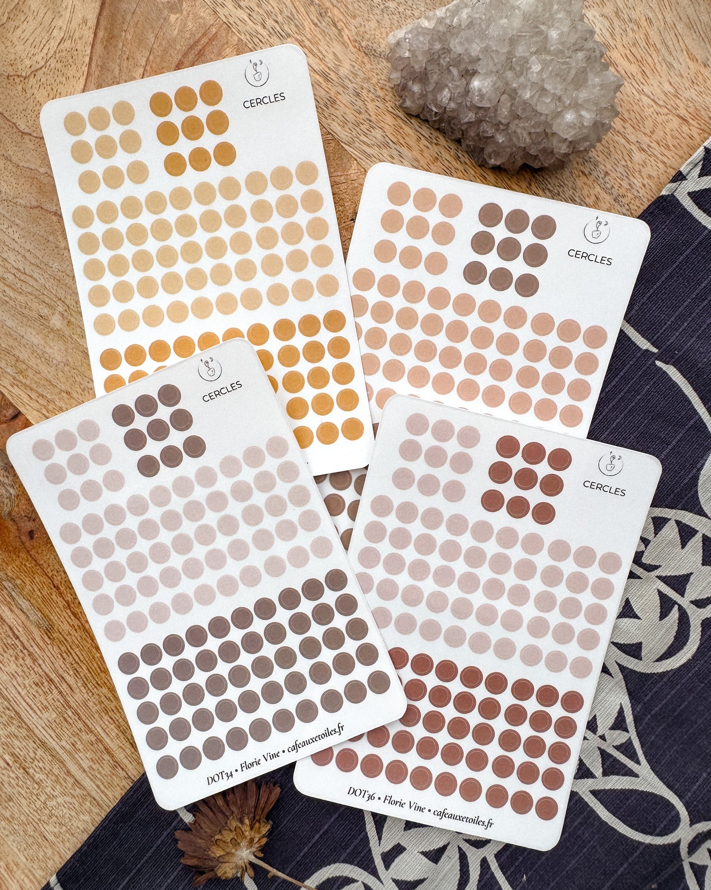 Couleurs café - cercles 5mm