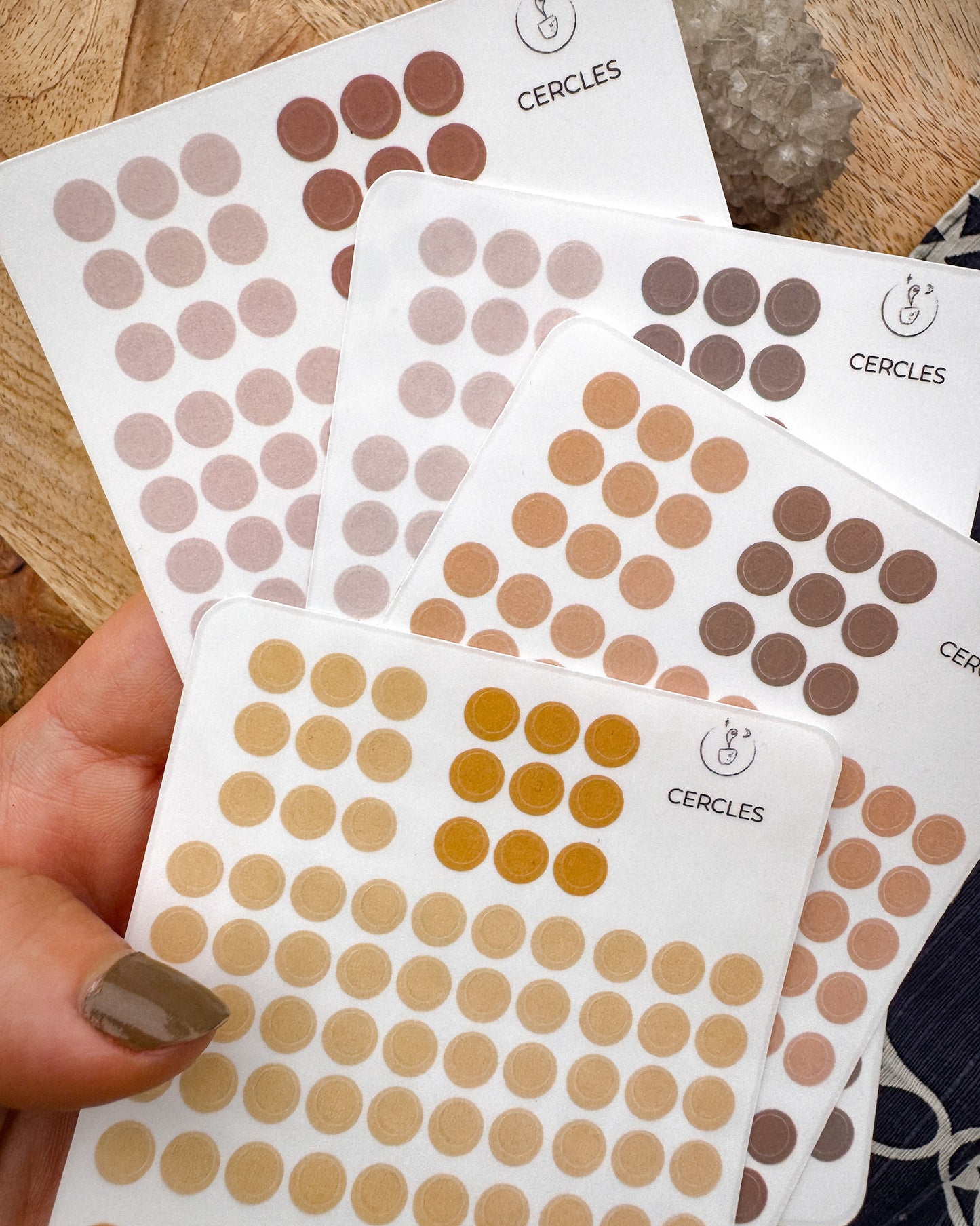 Couleurs café - cercles 5mm
