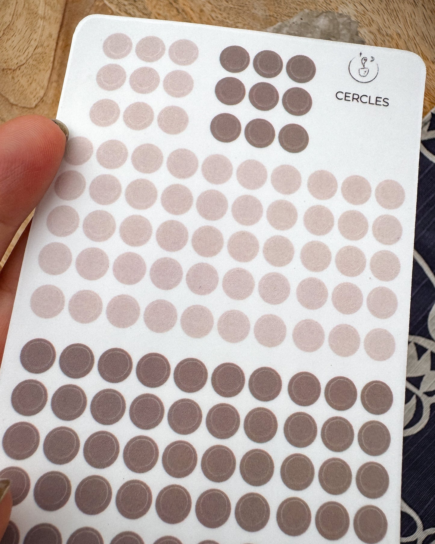 Couleurs café - cercles 5mm