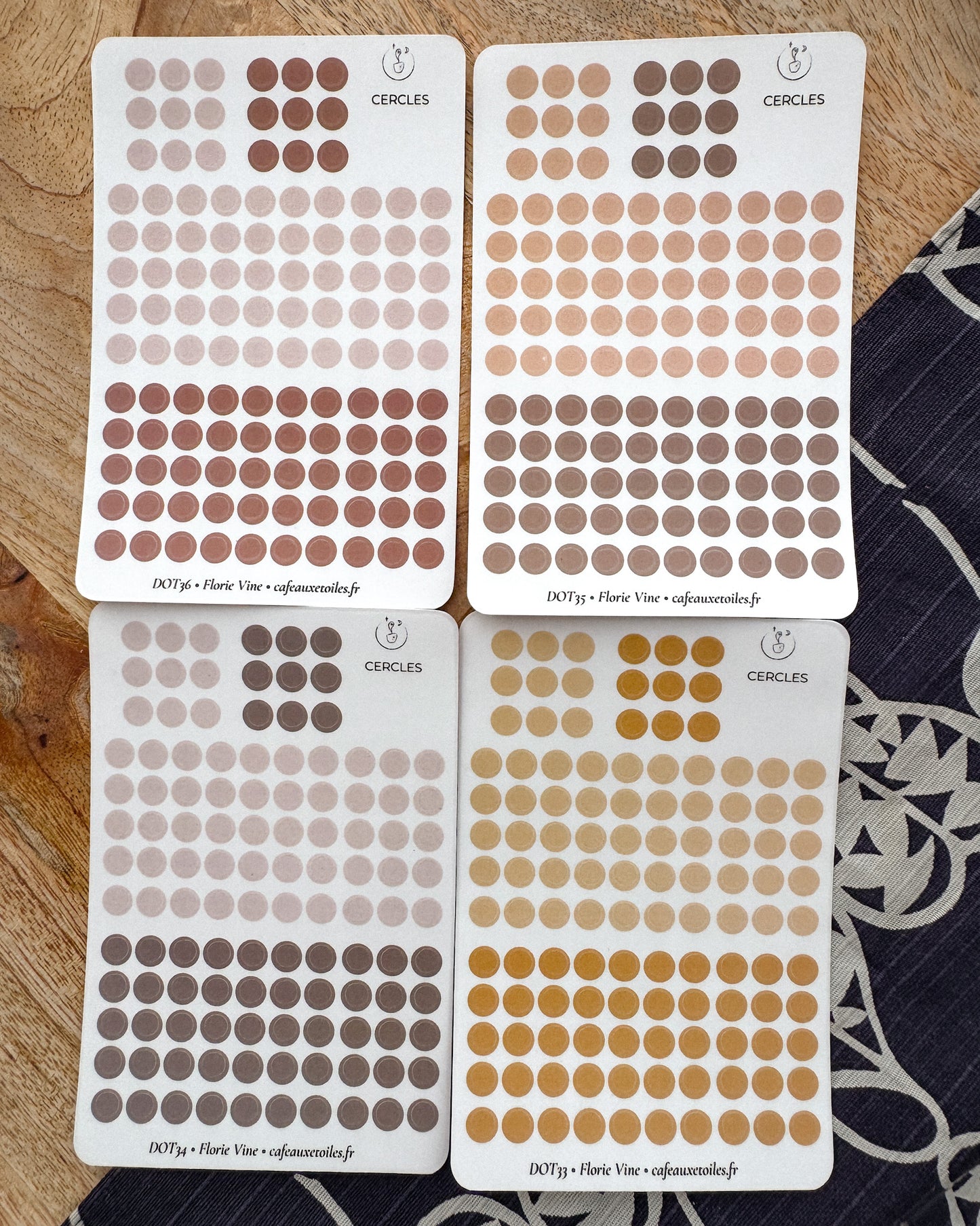 Couleurs café - cercles 5mm