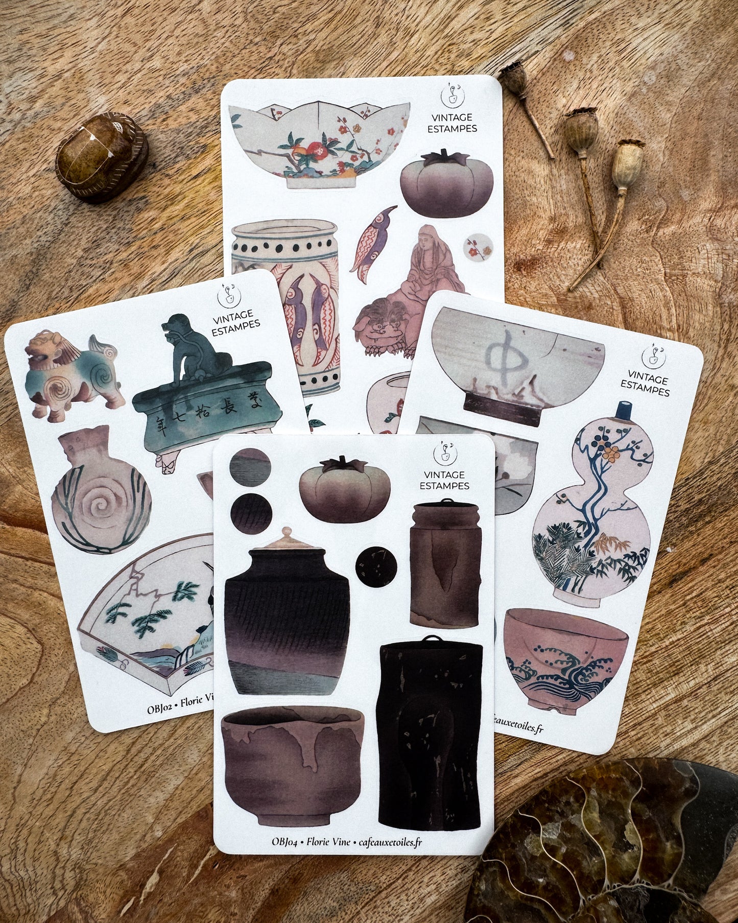 Objets estampes - planches adhésives