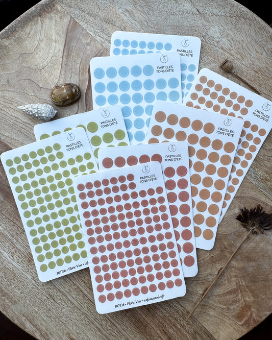 Tons d'été - pastilles 5 ou 8mm