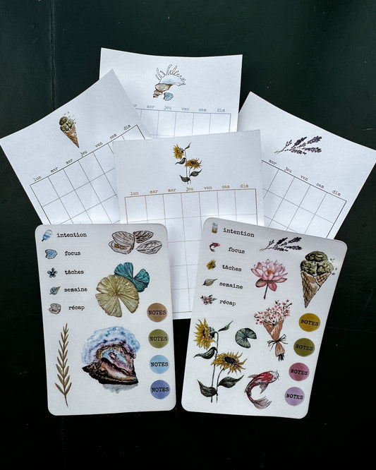 Ambiances estivales - assortiment calendrier