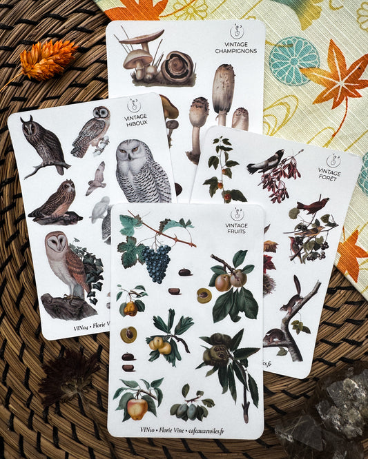 Automne vintage - planches adhésives
