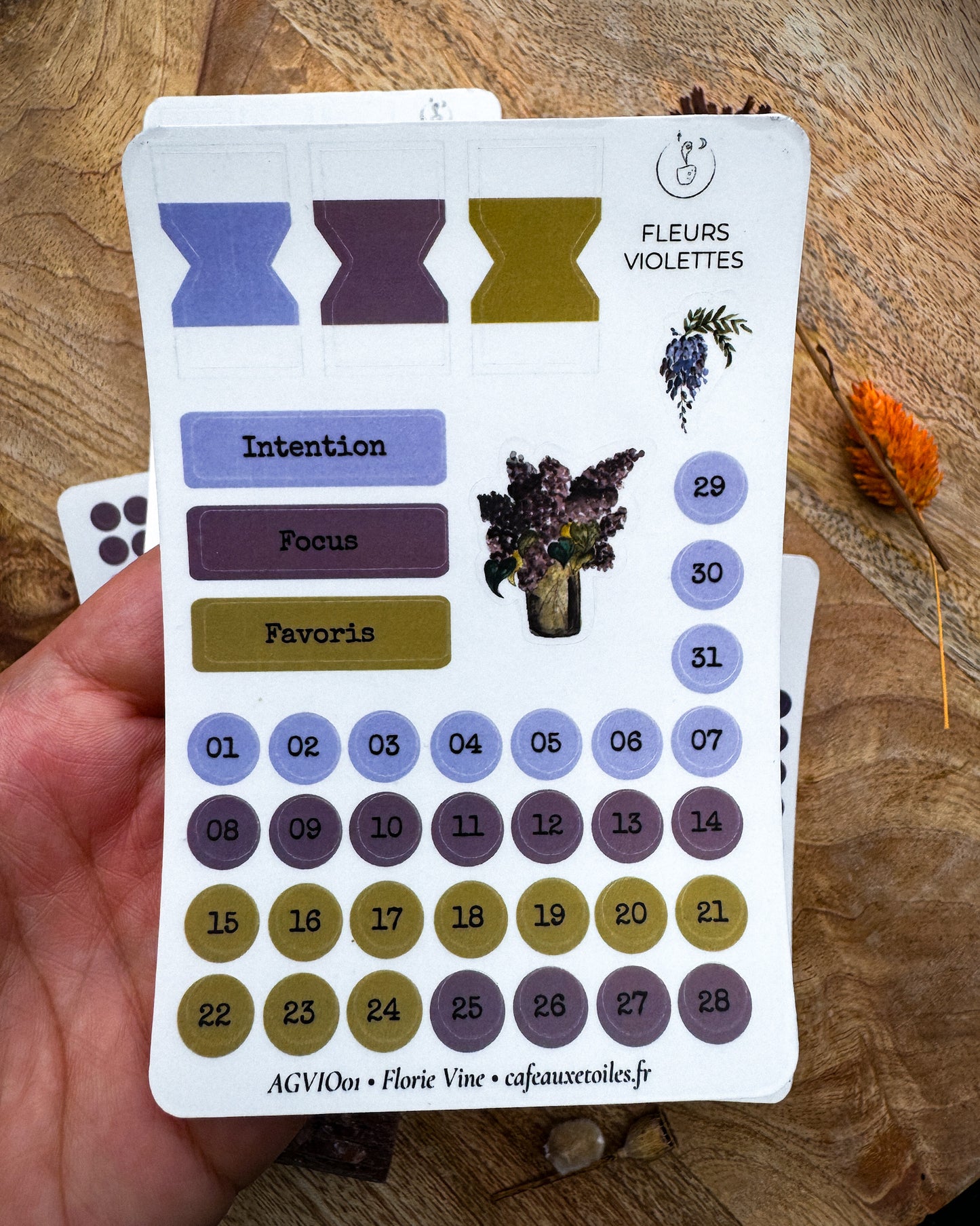 Couleur violette - assortiment agenda