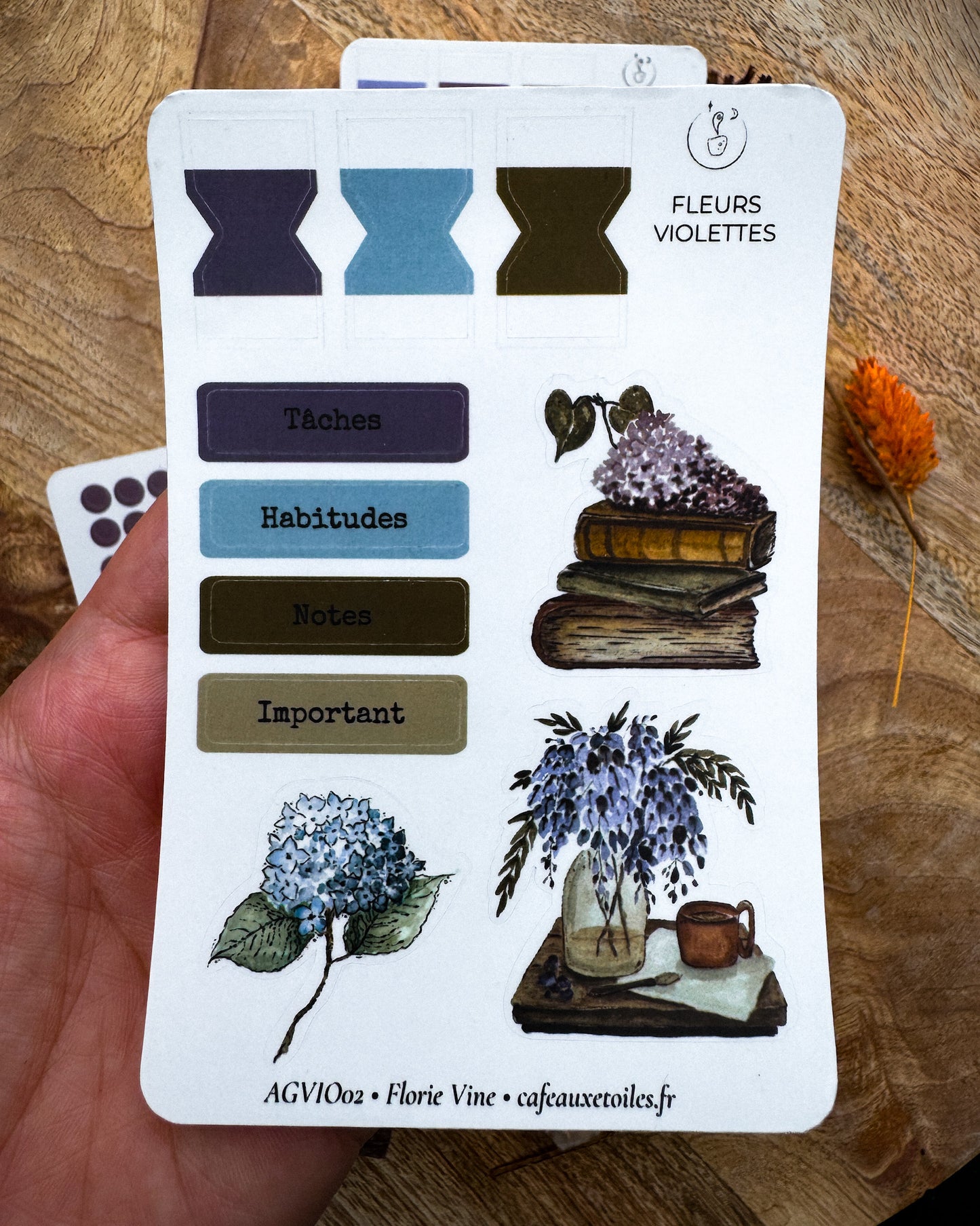 Couleur violette - assortiment agenda