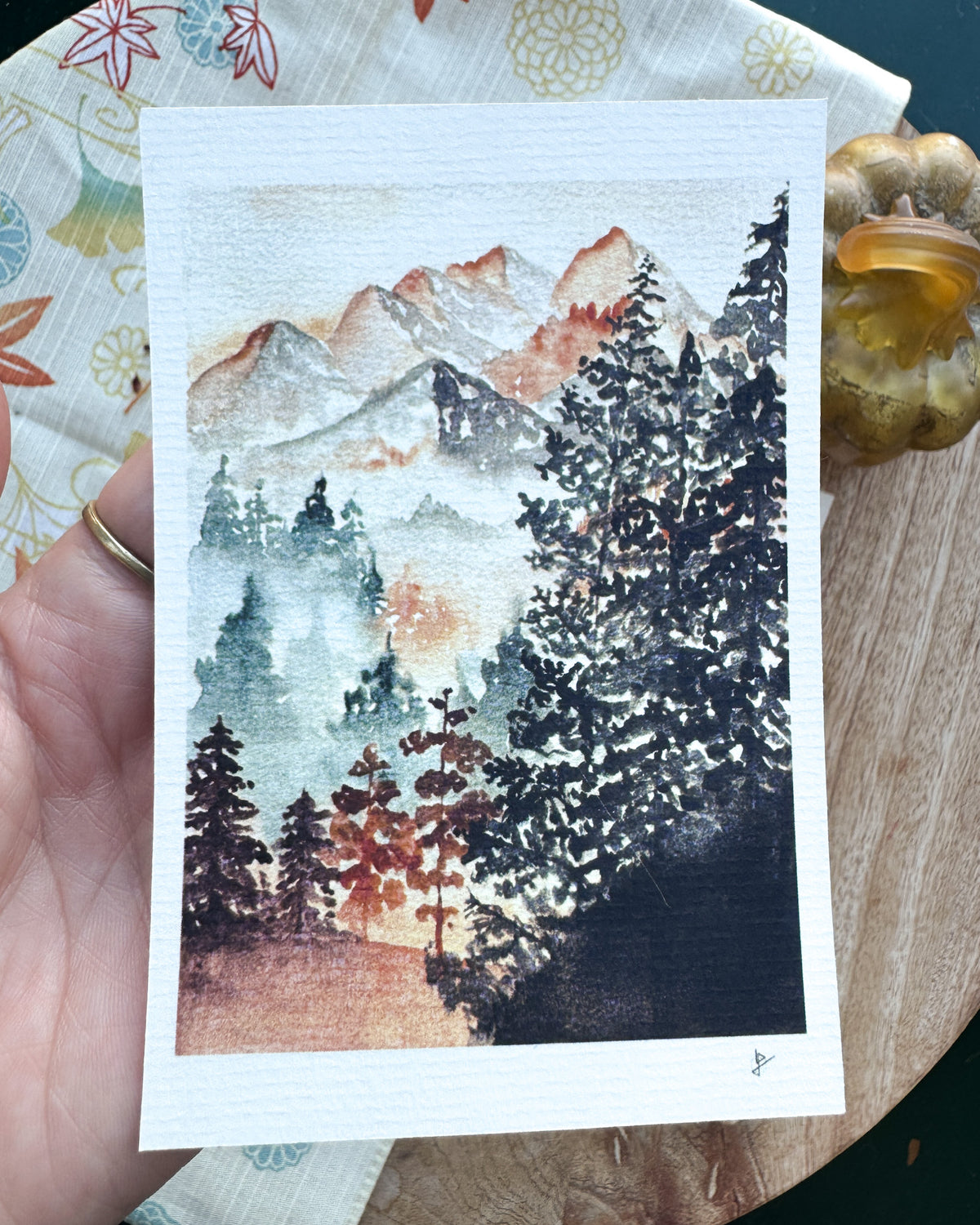 Forêt automnale - mini-cartes A6 poche
