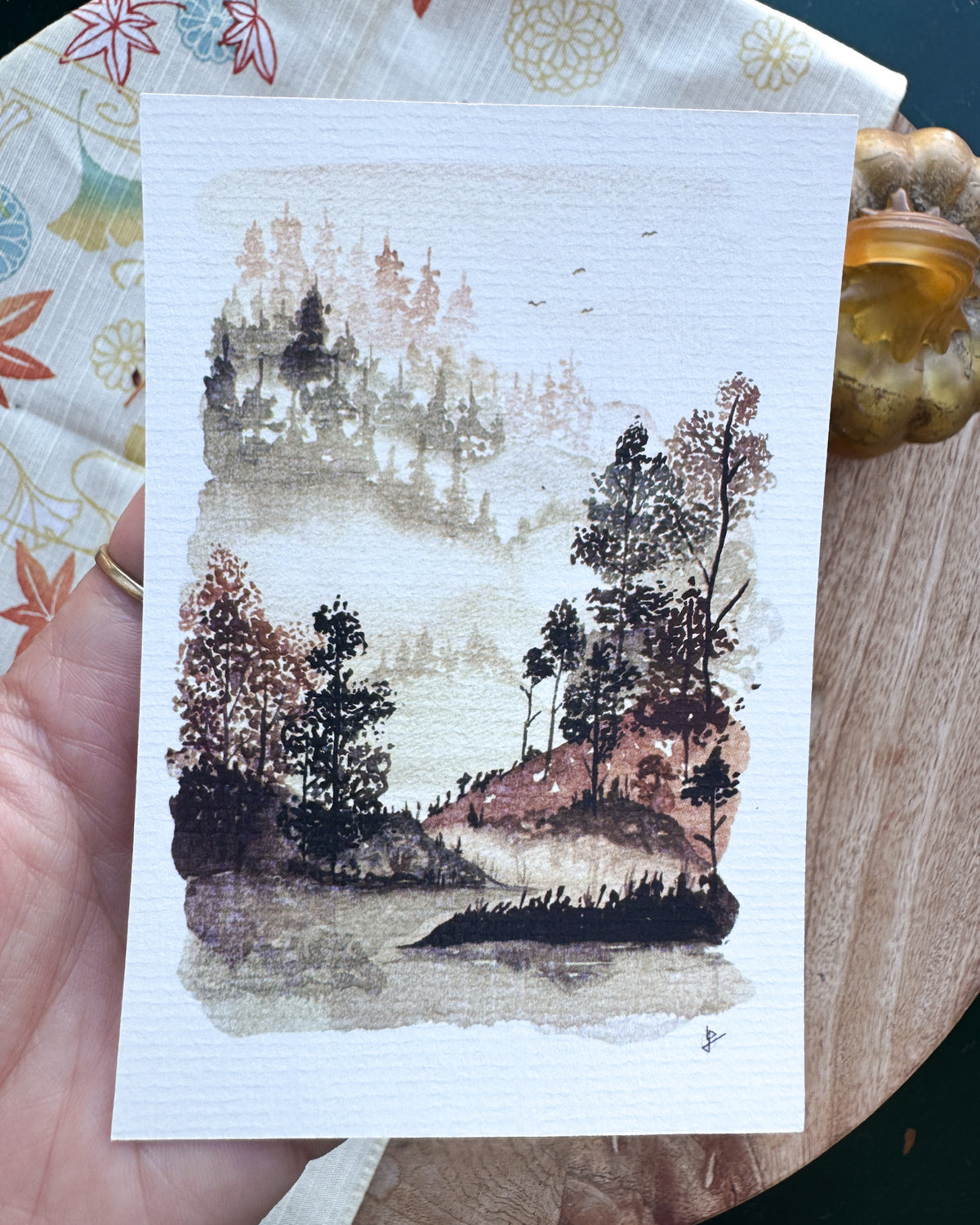 Forêt automnale - mini-cartes A6 poche